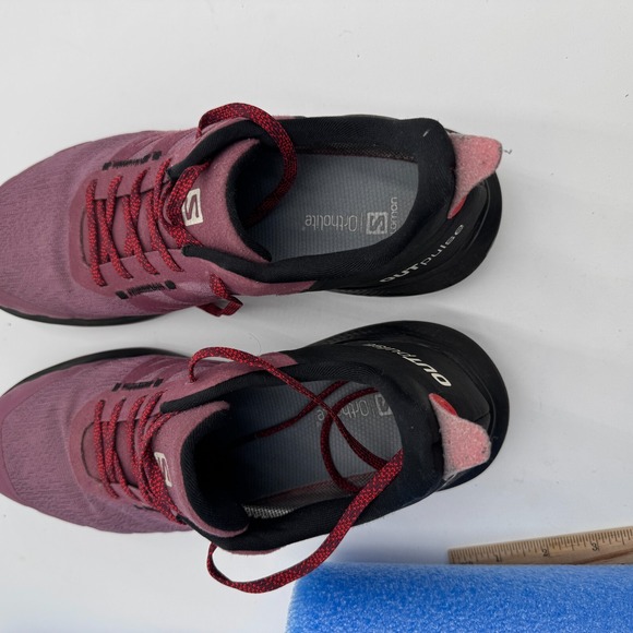 Salomon Athletic Shoes in Burgundy and Black - Picture 7 of 15